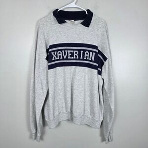 Vintage Xavieran Collared Sweatshirt 80s 90s Retro USA Made Mens XL